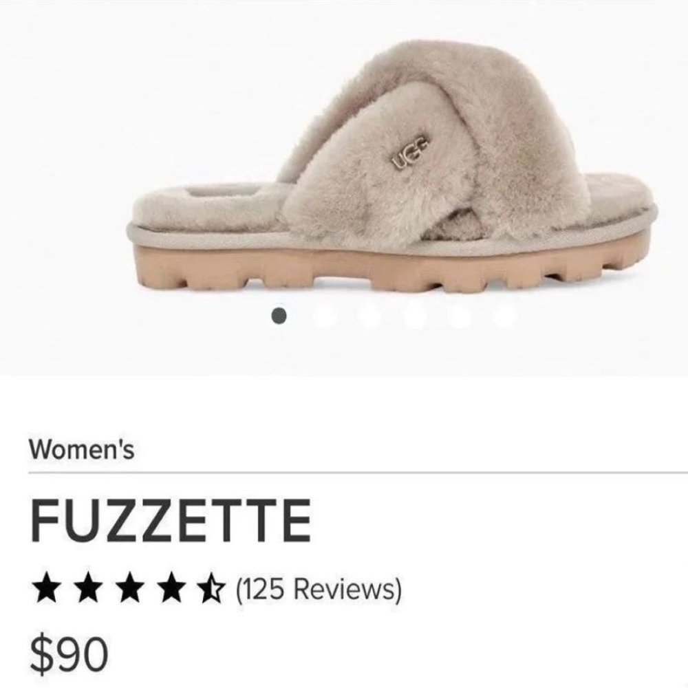 UGG Australia SLIDE SANDALS Fuzzette SANDAL SHOES Sz: 8 SLIPPERS Priced CHEAP